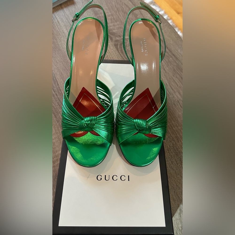 Gucci Crawford slingback in Jasmine